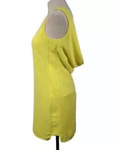NWOT BCBG Maxazria Ellie Draped Back Sleeveless Lt Lemongrass Size 0 (XXS) FLAWS - Picture 1 of 14