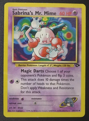 2000 Pokemon Gym Challenge - SABRINA's MR. MIME card no. 59/132 - Image 1 of 2