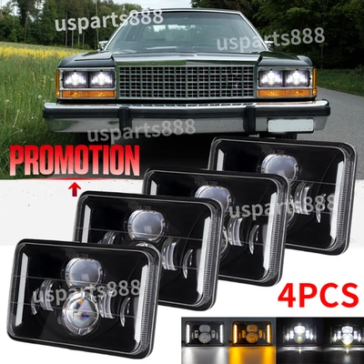 Faros LED 4x6" Hi/Lo DRL aptos para Ford LTD Crown Victoria 1987-1991 4 piezas Foto 1 de 4