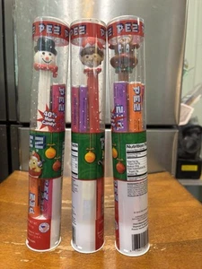 Dispensadores Pez sellados en contenedores muñeco de nieve y elfo en el estante reno caducan - Imagen 1 de 5