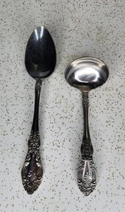Springtime Stainless Japan Floral Pattern Gravy Ladle & Serving Spoon Flatware - Picture 1 of 5