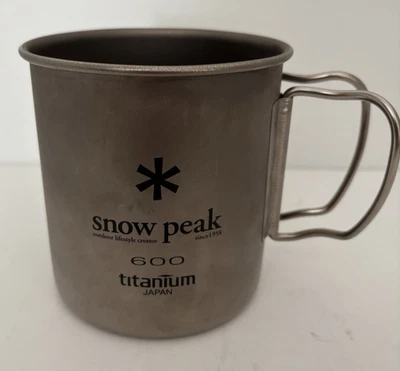 Snow Peak Titanium 600 Mug Cup Ultralight Camping Cookware Japan Backpacking - Image 1 of 4