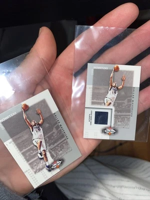 Mini tarjetas Dirk Knowitzki Fleer Ultra parche y base 2003 caja puntuación recuerdos Foto 1 de 4