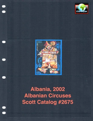 $7.50 Scott Value - 2002 ALBANIA Circus s/s Clowns Circuses CV MNH NH UMM - Image 1 of 4