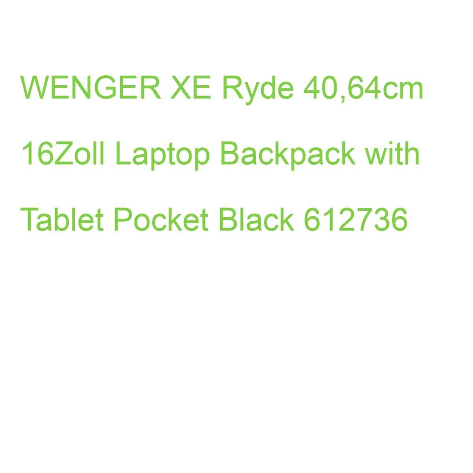 Wenger XE Ryde 16 Rucksack mit Tablet-Fach Black 612736 (7613329182215)