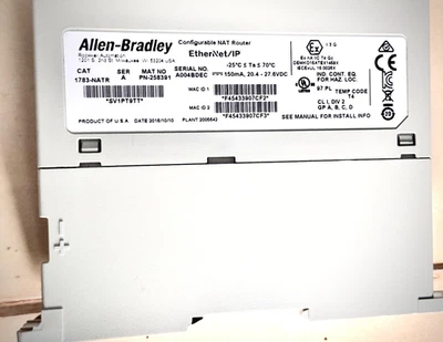 ALLEN-BRADLEY CAT 1783-NATR SER A CONFIG. NAT ROUTER FW 1.003 NUEVO/SIN USAR SIN CAJA Foto 1 de 2