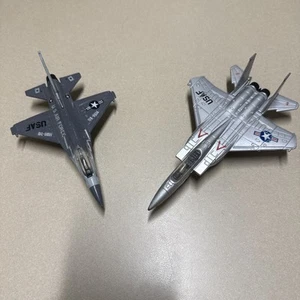 Vintage ERTL F-15 & 16 Die Cast Metal Fighter Jet Planes USAF w/ Landing Gear - Picture 1 of 18