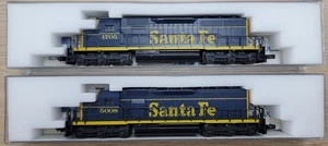 N Scale KATO 176-20G & H ATSF Santa FE SD40 #5008 #1705 - Picture 1 of 5