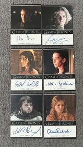 Game Of Thrones Autograph Lot - Six Signed Cards From Season 2 - 2013 - Picture 1 of 3