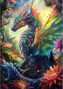 Dragon Diamond Kit Pittura per Adulti, Dragon 5D Diamond Art Kit per Principianti - Foto 1 di 7