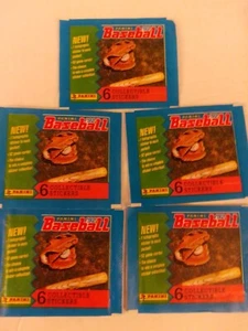 1992 Panini Baseball Colectible Stickers Pack Of 6 - Lot Of 5 Packs - Picture 1 of 3