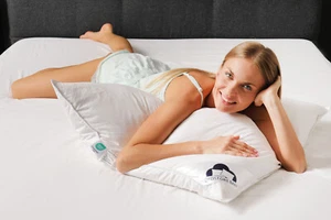 Luxus 3-Kammer Kopfkissen 80x80cm Daunen-Federn Kissen Schlafkissen, pillow - Bild 1 von 8