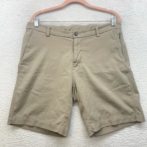Lululemon Shorts Mens Large 33 Tan Khaki Commission 8" Chino Golf ABC Stretch - Picture 1 of 11