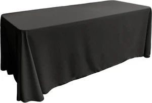 Polyester Poplin Washable Rectangular Tablecloth, Stain and Wrinkle Resistant Ta - Picture 1 of 4