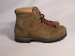 VTG Vasque Men's 8.5 B Roughout Suede Leather Hiking Boots Vibram Lug Sole - Picture 1 of 8