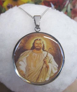 Anhänger Jesus Heiligenfiguren Kirche Gravurplatte  - Bild 1 von 2