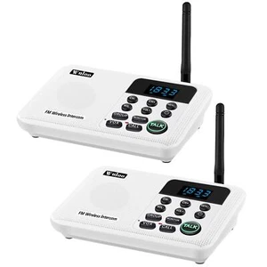 Wuloo 22-Channel Call All 0.5Mile Range Wireless Intercoms Home Offices Systems - Picture 1 of 28
