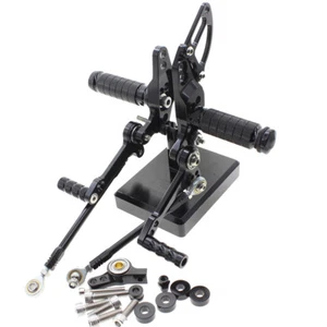 FXCNC CNC Rearsets Footpegs Footrest Set For DUCATI STREETFIGHTER 848 1100 Black - Picture 1 of 10