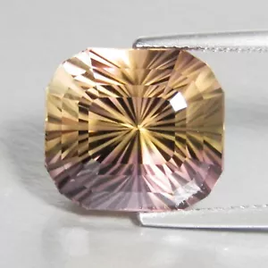 Piedra preciosa suelta mágica corte radiante 10,34 quilates ametrino natural brillante 13x11,8x11 mm - Imagen 1 de 3