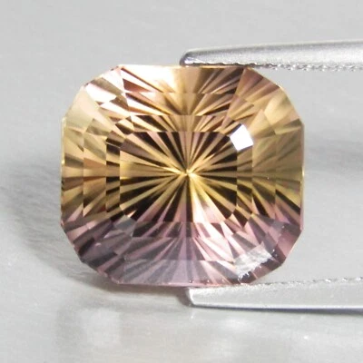 Piedra preciosa suelta mágica corte radiante 10,34 quilates ametrino natural brillante 13x11,8x11 mm Foto 1 de 3