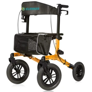 12" Deluxe aufrechter ELENKER Rollator Gehhilfe medizinische Hilfe Aufstehen Rollen Mobilität - Bild 1 von 7