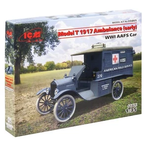 WWI AAFS Car Model Ford T 1917 Ambulance (early) Scale model kit 1/35 ICM 35665  - Picture 1 of 12