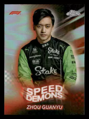 2024 Topps Chrome Formula 1 #SD-14 Zhou Guanyu Speed Demons - Image 1 of 2