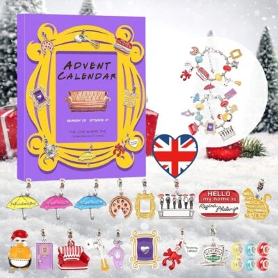 Advent Calendar 2025-24 Days of FRIENDS Charm Bracelet Kit - TV Show Christmas G - Image 1 of 4
