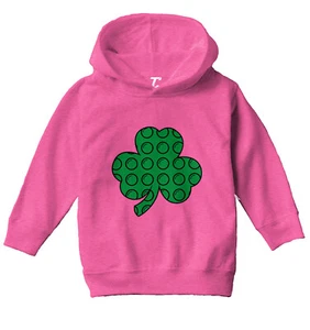 Shamrock Pop It - Fidget Fun Cool St. Patrick's Day Toddler/Youth Hoodie - Picture 1 of 12