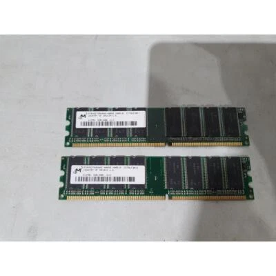 Lot of 2 Micron MT8VDDT6464AG-40BDB Memory DDR2 RAM (2 x 512MB) PC3200 2800MHz - Image 1 of 4