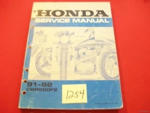 MOTOCICLETA HONDA CBR600F2 CBR600-F2 MANUAL 1991-92 ORIGINAL EMITIDA DE FÁBRICA - Imagen 1 de 5