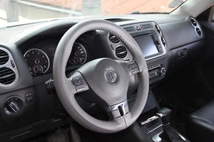 DIY Style Steering Wheel Skin Wrap Cover *Grey* Perfect Fit Comfortable Grip - Picture 1 of 6