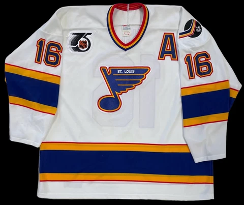 BRETT HULL ST. LOUIS BLUES 1991 CCM MASKA JERSEY XXL ORIGINAL NOT REMAKE Cover