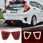 LED Rear Bumper Tail Light for Honda Fit Jazz 2014 2015 2016 2017 w/ Brake Lamp