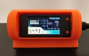 Nerdminer v2 hashrate 250 KH/s + case + stand contenitore nerd miner Bitcoin - Foto 1 di 3