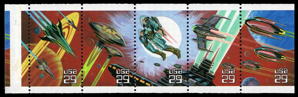 US Scott # 2745a (2741-2745), Space Fantasy, (5) 1993 29¢ Stamps, MNH - Image 1 of 1
