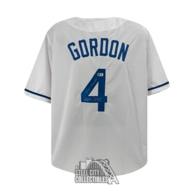 Alex Gordon 15 WS Champs Autographed Kansas City Custom White Jersey - BAS - Image 1 of 2