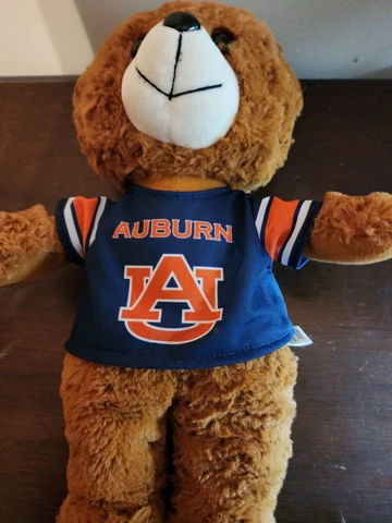 Auburn Tigers Stuffed Brown Bear Plush Jersey 14 Inch Football University Cover