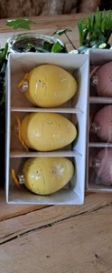 Glas Ei 3 Stück Eier Set Dekoration Ostern Ei Hase Figur Skulptur Osterstrauß - Bild 1 von 2