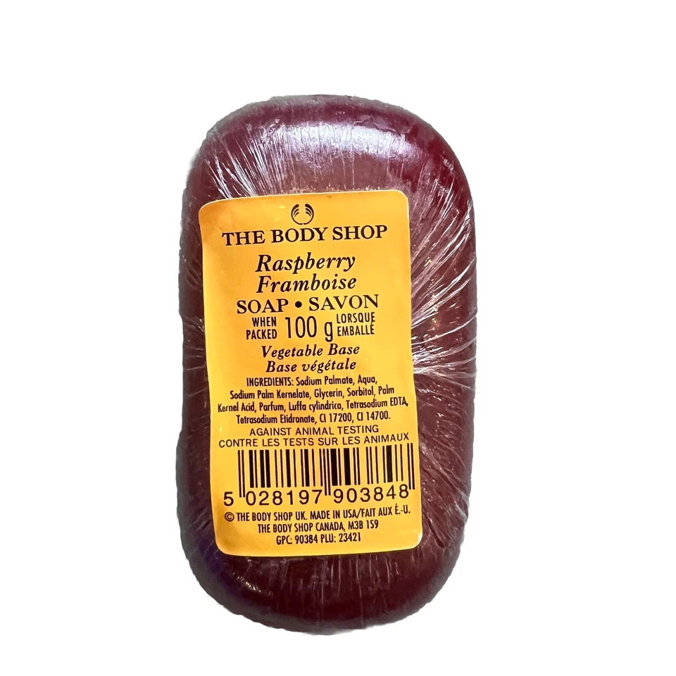 THE BODY SHOP RASPBERRY SOAP 3.5 OZ / 100g NEW SEALED DISCONTINUED - Image 1 of 2