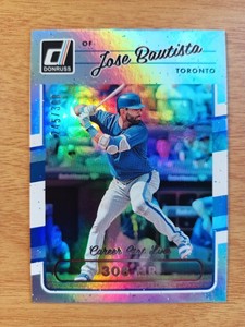 JOSE BAUTISTA 2017 PANINI DONRUSS "CAREER STAT LINE" BASEBALL CARD-#170-#'d /308