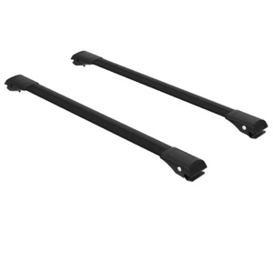 Juego de barras transversales para portaequipajes de techo para Land Rover Freelander 1997-2006 juego negro - Imagen 1 de 19