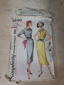 Vestido de una pieza con patrón de costura Simplicity #2340. Busto talla 12 32. -Corte- - Imagen 1 de 5