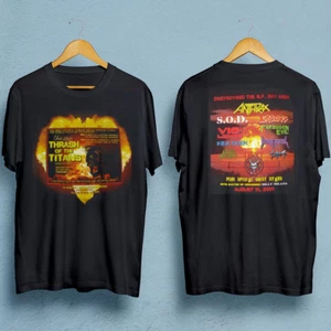 T-shirt Anthrax SOD Exodus band 2 lati nera manica corta 3F459 - Foto 1 di 4