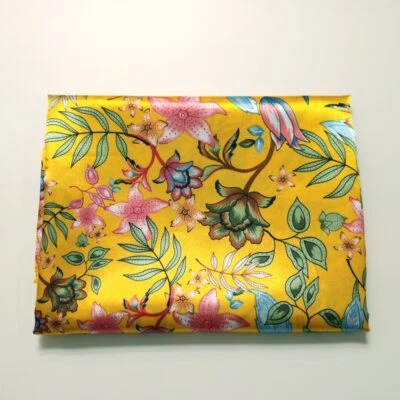 1Yard Vintage Satin Fabric Silky Charmeuse material For Scarf,Gown,Lining Sewing - Image 1 of 4