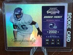 2002 Playoff Contenders Rookie Ticket Championship Ticket144 Kelly Campbell(RC) - Picture 1 of 2