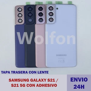 Tapa trasera SAMSUNG Galaxy S21 / S21 5G · SM-G990 SM-G991 LENTE y ADHESIVO 24h - Imagen 1 de 1