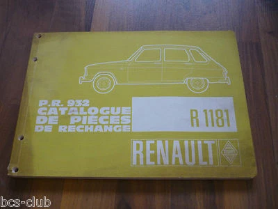 RENAULT 6 R6 R1181 1970- original ERSATZTEIL KATALOG ETK 1.A. WERKSTATT HANDBUCH - Bild 1 von 4