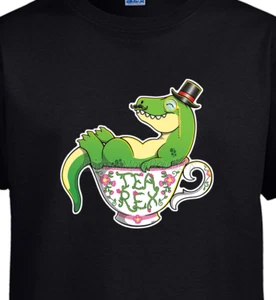 T-Rex Dinosaur T-Shirt Tea Rex Jurassic Park Cute Funny Novelty Kids Ladies Mens - Picture 1 of 8
