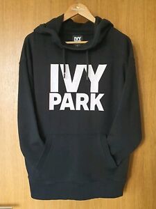 Womens IVY PARK Black Oversized  Pull Over Jersey Logo Sweat Hoodie - Size S